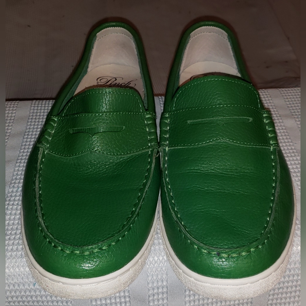 COLE HAAN Pinch Maine Classic Mens Green slip-on Penny Loafers Size 11-11.5
